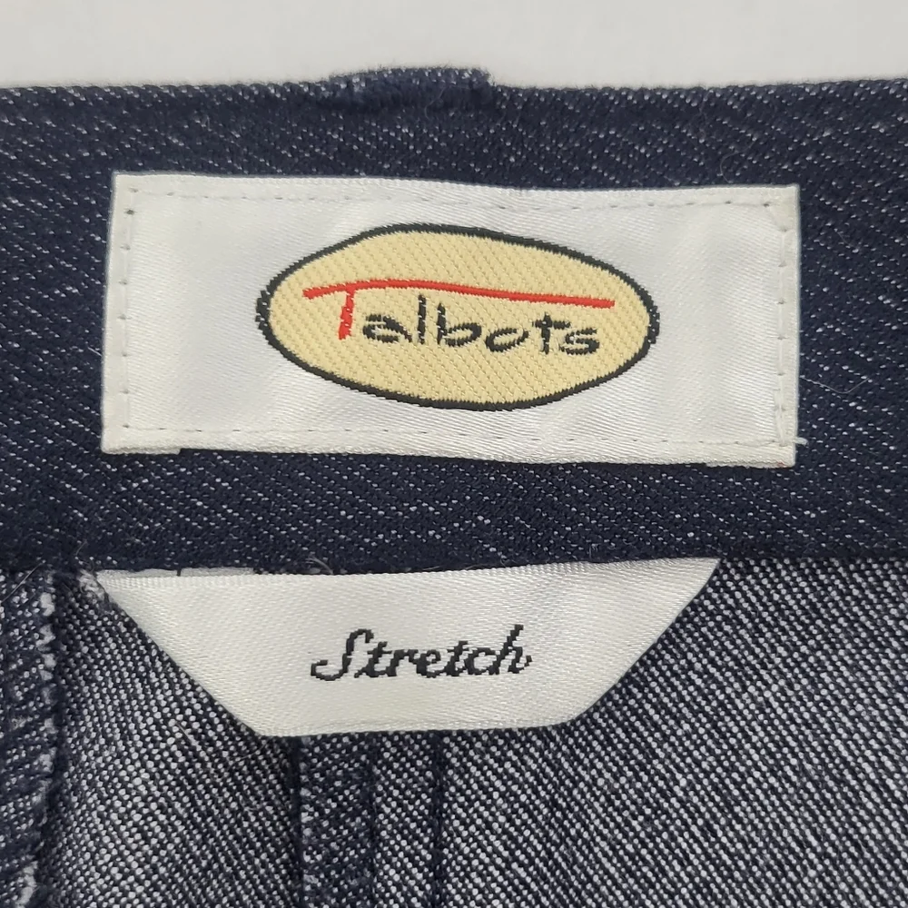 Talbots Stretch Pants Womens Size 16 Blue Pockets **Flaw** - Picture 2 of 11